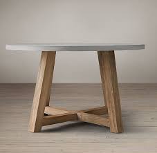 Salvaged Wood Weathered Concrete Beam Round Dining Table Rundt Bord Mobeldesign Rundt Spisebord
