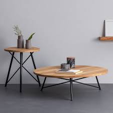 Oak Iron Side Table Nutsandwoods