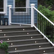 deckorators grab and go 6 ft x 2 75 in x 36 in white composite deck stair rail kit contemporary balusters included assembly required lowes com deck stair railing railings outdoor deck railings