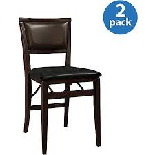 Linon Keira Padded Back Folding Chairs Set Of 2 Espresso Walmart Com Folding Dining Chairs Solid Wood Dining Chairs Dining Chairs
