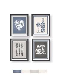 Blue Gray Kitchen Wall Art Kitchen Wall Decor Kitchen Decor Etsy Kitchen Wall Art Blue Kitchen Decor Etsy Wall Art
