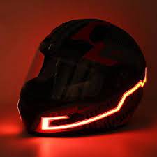 Coolest Motorcycle Helmet El Cold Light Helmet Light Strip Night Signal Luminous Modified Strip Helmet Illuminate Sticker Diykit Smartautotasev Helmet Light Helmet Led
