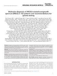 Smith, in the american journal of diseases of children. Pdf Molecular Diagnosis Of Pik3ca Related Overgrowth Spectrum Pros In 162 Patients And Recommendations For Genetic Testing
