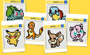 Complementary, analogous, triadic color schemes ! Pixel Art Pokemon Pikachu Salameche Bulbizarre Etc A Imprimer