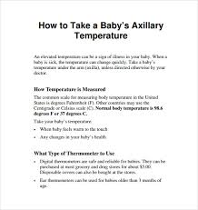Sample Baby Fever Chart 6 Documents In Pdf