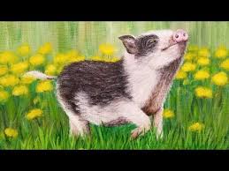 Pig Acrylic Painting Live Tutorial Yearofthepig Youtube Animal Paintings Acrylic Pig Painting The Art Sherpa