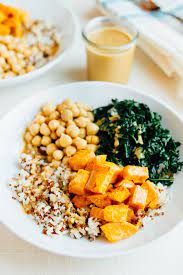 Kale And Sweet Potato Brown Rice Bowls Eating Bird Food Recipe Night Dinner Recipes Sweet Potato Kale Healthy Recipes