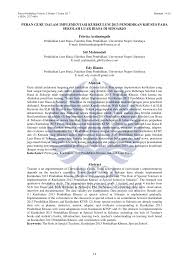 Pdf Peran Guru Dalam Implementasi Kurikulum 2013 Pendidikan Khusus Pada Slb Di Sidoarjo