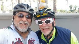 Chicken Lady leads everyone through Santa Barbara to the Paradise Pit...