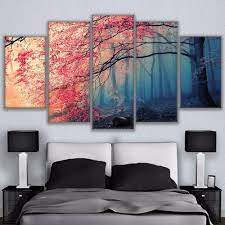 16 x 20 x 0.8 in (unframed). Cherry Blossom Tree Canvas Wall Art Pine Wood Frame Addyzeal Com