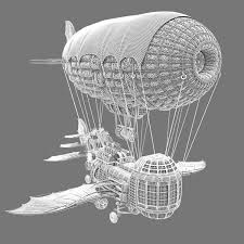 Airship Air 3d Model In 2020 3d Model Airship Air