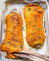 Hasselback Butternut Squash Recipe Butter Squash Recipe Butternut Squash Recipes Roasted Butternut Squash Recipes