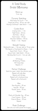 Print This Total Body Bridal Bootcamp Workout Plan Bridal Bootcamp Workout Bootcamp Workout Plan Wedding Workout