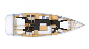 Two bedrooms (with a king sized bed in the master cabin with pop up tv. Jeanneau Yachts 54 Jeanneau Boats