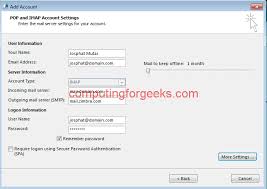 How To Configure Microsoft Outlook For Zimbra Computingforgeeks