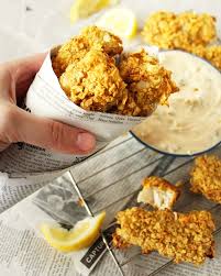 Crispy Baked Fish Sticks With Greek Yogurt Tartar Sauce Recipe Fries In The Oven Cafeteria Food Food