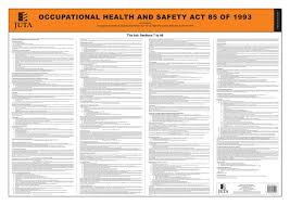 Health and safety law in northern ireland poster; Juta Occupational Health Safety Act 85 Of 1993 2e Poster