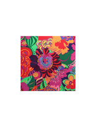 Watercolor flowers in pink, lavender, yellow, green, and red. Barcelona Floral Fiesta In Red