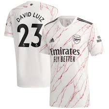 David luiz was a star at sl benfica before moving to the epl to join chelsea. Arsenal Away Shirt 2020 21 With David Luiz 23 Printing