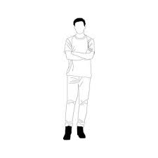 Young Man Thinking Standing Under Question Marks Man Surrounded By In 2021 Man Standing Graphic Design Background Templates Man