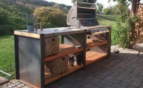 Gerade Variante L Stone Line Grill Kuche Hinterhof Terrassen Designs Outdoor Kuche