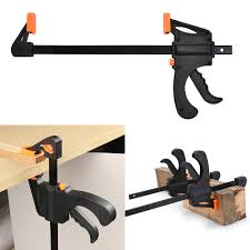 These adjustable wood clamps are built using 3/4″ plywood cut in three pieces. F Wood Clamps Grips Bar Clamp Fixing Tool Quick Release For Wood Craft Diy 4 Inches 4pcs Strong Quick Release F Clamps For Woodwork Power Garden Hand Tools Ecog Diy