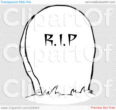 Halloween scene in the cemetery. Royalty Free Rf Clipart Illustration Of A Coloring Page Outline Of A Stone Rip Tombstone In A Cemetery By Hit Toon 226843