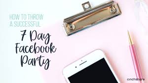 This personal information includes, but is not limited to, first and last name, physical address, zip code, email address, phone number, birth date, credit card information, financial information, and other personal information. How To Throw A Successful 7 Day Facebook Party Cinchshare