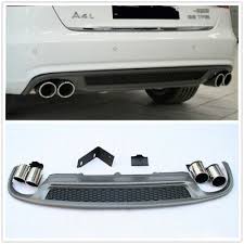 S Line S4 Style Rear Diffuser Exhaust Tip For 2013 16 Audi A4 B8 5 Sedan Ma Ebay