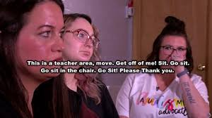 Audio: Screaming, "Go sit!"