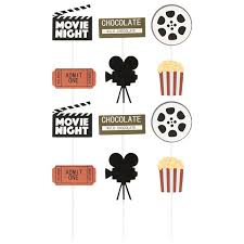 Shop wayfair for the best movie themed decor. 24pcs Cake Inserted Card Movie Themed Party Decor Popcorn Cinema Ticket Lamplight Camera Cake Movie Party Decoration Cake Decorating Supplies Aliexpress