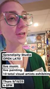 I'm managing the Art Gallery today at Serendipity Studio ... and we are  open LATE! , Because our neighbors are up to something pretty cool. , Join  us at Pepper Entertainment 's , The Art Of Music , 📆 ...