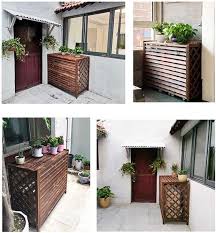 Once your outdoor air conditioner enclosure is in place, consider adding a few decorative accents around it. Cover For Air Conditioner