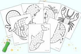 Are there any free printable ocean coloring pages? Free Printable Ocean Animals Dot It Marker Pages The Artisan Life