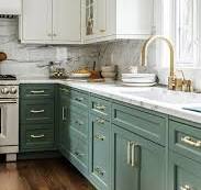 Vietnam Cabinet Factory Wooden Kitchen Furniture Shaker White Green RTA  Cabinets Custom for Home Kitchen Remodeling