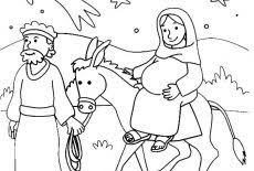 Make a fun coloring book out of family photos wi. Joseph And Mary And The Donkey Travel To Bethlehem Coloring Pages Best Place To Color