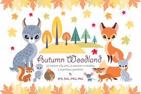 14 photos collected by ray statter. Autumn Woodland Vector Animals And Plants 122753 Illustrations Design Bundles