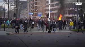 The netherlands experienced another night of unrest heading into tuesday after protesters opposing a coronavirus curfew confronted police and threw fireworks. Riots In The Netherlands As Government Imposes Curfew Youtube