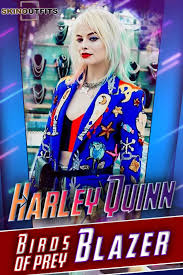 Harley Quinn Birds Of Prey Leather Jacket Pin On Harley Quinn Birds Of Prey Blazer
