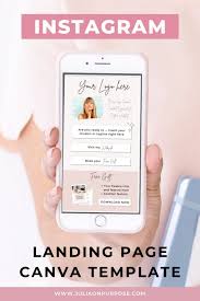 If you plan to use this canva hack to. Instagram Landing Page Canva Template No Website Required Etsy In 2021 Landing Page Instagram Templates
