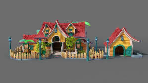 Cartoon House 3d Model Cartoon House House 3d Model Cartoon Styles