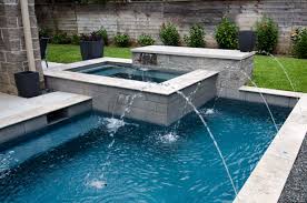 Modern Pool Spa Raised Wall Modern Pool And Spa Rectangular Pool Modern Pools
