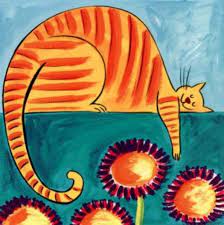 Tabby Cat Cross Stitch Pattern Pdf Format Etsy In 2021 Cat Painting Cat Art Daisy Art