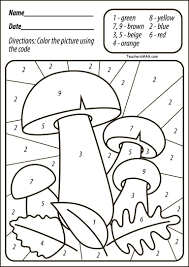 Fall Color By Number Fall Worksheets Kindergarten Colors Color By Numbers