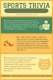 Enjoy and share these with your friends! Sports Trivia Questions Quiz Who Am I Riddles Sports Feel Good
