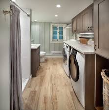 In this 10ft x 12ft layout the bath (or it could be a shower) and toilet are in their own private room. Modern Bathroom With Laundry Area Plan Idea Laundry Room Bathroom Laundry In Bathroom Modern Laundry Rooms