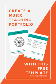 Free Music Teaching Portfolio Template In 2020 Teaching Music Teaching Portfolio Elementary Music Lessons