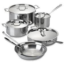 All Clad Stainless Steel 10 Piece Cookware Set And Open Stock Cookware Set Stainless Steel Cookware Set Stainless Steel Cookware
