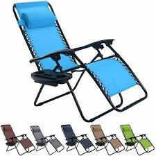 Best zero gravity camping chair: Folding Zero Gravity Reclining Lounge Chair Outdoor Beach Patio W Utility Tray Ebay