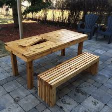 Diy Patio Table Bench Diy Patio Table Wood Bench Outdoor Diy Patio